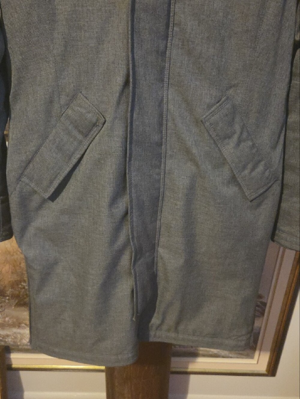 TNA Womens Gray Parka with Faux Fur Trim - Picture 4 of 16